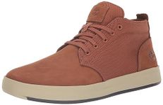 Timberland Men's Davis Square Leather and Fabric Chukka Boots (TB0A29S6F13) Rust