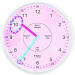 Educational Wall Clock - Silent Movement Time Teaching Clock for Teacher's Classrooms and Kid's Bedrooms with Window Hands, Perfect for Children with Special Needs.