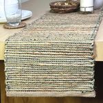 CHARDIN HOME Natural Jute - Ombre Green Table Runner,13x72 inch Boho Table Runner, Handmade Rustic Runners, Perfect for Holidays, Dinner Parties and Also Everyday Meals. Also Great for Console Tables