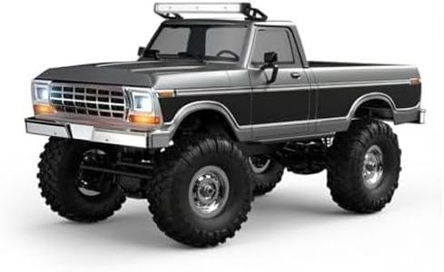 Ensdiyptix 1/16 Scale RC Rock Crawler, 2.4G Full-Proportional Pickup-Style RC Crawler, 4x4 Remote Control Truck with high-Precision Bearings, LED Lights, Gift for Adults (HB-R1612/Black)