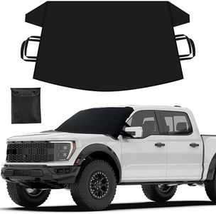 EcoNour Truck Windshield Cover for Ice and Snow | Durable Oxford Fabric | Frost Cover Suits for Suvs, Trucks, Station Wagons & Minivans | Essential Car Winter Accessories | X-Large (74" x 43")