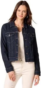 Amazon Essentials Women's Jean Jacket (Available in Plus Size), Rinse Wash, Large