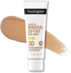 Neutrogena Purescreen+ Tinted Sunscreen for Face with SPF 30, Broad Spectrum Mineral Sunscreen with Zinc Oxide and Vitamin E, Water Resistant, Fragrance Free, Medium, 1.1 fl oz