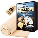 Chamois Leathers For Cars - Chamois Leather - XXL 2800 cm² (70x40cm) Professionnal Natural - Ultra Absorbent Sheep Skin - For Cars And Every Surfaces