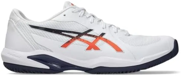 ASICS Men's Solution Swift FlyteFoam 2 Tennis Shoes, 9, White/NOVA Orange