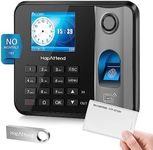 HapAttend Time Clock - Fingerprint Time Clocks for Employees Small Business Automatic Calculate Hours, H1 Standalone Biometric Clock in Machine for Employees with 5 RFID Cards (0 Monthly Fees)