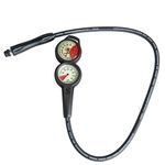 SCUBAPRO 2-Gauge Inline Diving Console with Pressure Gauge and Depth Gauge, Metric Display, Metal