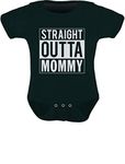 Tstars Straight Outta Mommy Newborn Girl Boy Outfits New Mom Gifts Funny Baby Bodysuit Newborn Black