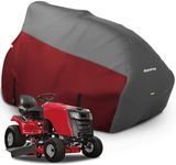 Rosefray Riding Lawn Mower Cover, Waterproof 420D Marine Grade Fabric Universal Fit for John Deere,Cub Cadet,Craftsman,etc.Decks Up to54",UV, Dust,Snow for Outdoor.72''L*54''W*46''H Red