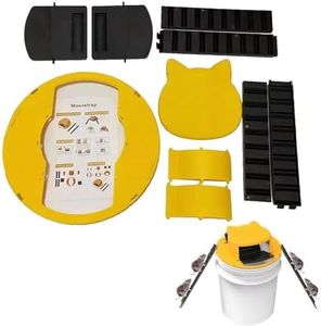 Yeanifeana Mouse Trap Bucket Lid, Dual Trap Door Design, Humane & Effective Rat/Mice/Chipmunk Traps for Indoor/Outdoor Use, Reusable Rodent Control with Quick-Catch Technology