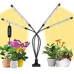 JINHONGTO Grow Light, 80 LEDs Full Spectrum Plant Grow Light, 4 Heads with Timer, 10 Dimming Levels & 3 Modes Grow Lights for Indoor Plants