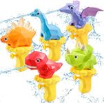 5PCS Dinosaur Squirt Guns for Toddlers, Summer Pool Toys, Outdoor Water Blasters for Kids 2-6