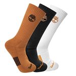 Timberland Men's Half Cushioned Crew Socks, Wheat, Medium