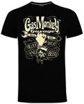 Gas Monkey Garage Mens Gents Mechanics Spanner Black T-Shirt (Large)