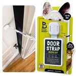 Door Buddy Pet Door Latch for Cats - Grey. Adjustable Cat Door Strap. Dog Proof Litter Box & Cat Feeding Station Without Pet Gate or Cat Door for Interior Door. Most Customizable Cat Door Latch Holder