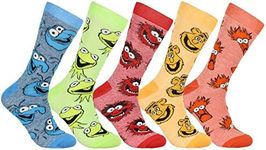 Bioworld The Muppets Kermit Animal Gonzo Beaker Fozzie 5 Pack Crew Socks