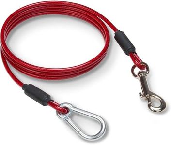 Leash Boss Dog Tie Out Cable for Large Dogs - 5 Ft Heavy Duty Tether for Outside Dog Runner - Durable, Chew-Proof, Dog Lead for Yard, Camping, and Training