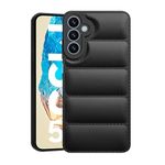 CEDO Samsung Galaxy M35 (5G) Back Cover | Camera Bump & 360° Flexible Puff Armor Protection | Matte Soft Silicon Shock Proof Rubberised Back Case Cover (Black)