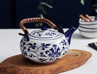 Madame Coco Vintage Teapot Porcelain 650 ml Ideal for Green Tea, Herbal Tea and Tea, Caydanlik, Traditional Japanese Teapot Teapot, Large Teapot, Çaydanlık, Vintage Tea Maker Large Ravi Caydanlik