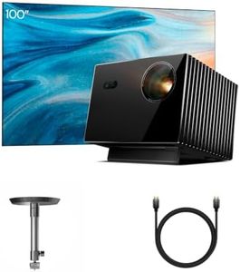 AWOL Valerion VisionMaster Max with 100-inch Fresnel ALR Projector Screen and Ceiling Mount&HDMI Cable 12m
