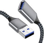 USB 3.0 Extension Cable 3M,USB A Male to A Female Extender,Extension Lead USB Cable High Speed Data Transfer for Printer,Scanner,Keyboard,Camera,PS VR