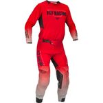 FLY Racing 2023 Men's Evolution DST Red/Grey Moto Gear Set - Pant and Jersey Combo