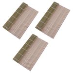 Nivofu 3 Pcs Premium Sushi Mat Bamboo, 9.5x9.5 Inch Natural Bamboo Sushi Rolling Mat, Sushi Making Kit Roller, Sushi Making Tools, for Making Sushi for Beginner and Experienced