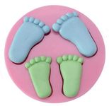 Bakefy� Baby FEET Baby Foot Fondant Mold Baby Shower Cake Topper Decoration DIY Baking Mould for Sugarcraft Cake Chocolate and Crafting