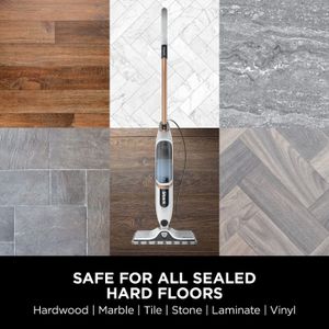 Shark SteamSpot Steam Mop – White, Powerful Floor Cleaning