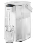 Waterdrop ED01W Electric Water Filter Pitcher, Reduce 99.6% of Lead and 45+ Impurities, 200-Gallon Rechargeable Water Dispenser, Instant 15-Cup, NSF/ANSI 42&53&401&372, Does not Lower TDS, White