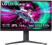 LG Ultragear 32GR93U 32" UHD(3840X2160) 4K Gaming Monitor with 144Hz Refresh Rate, 1ms (GtG), DCI-P3 95% (Typ.), VESA DisplayHDR 400, AMD FreeSync Premium, NVIDIA G-SYNC Compatible, Black