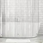 mDesign Extra Wide Waterproof, Heavy Duty Premium Quality 10-Guage Vinyl Shower Curtain Liner for Shower and Bathtub - 108" x 72" - Clear