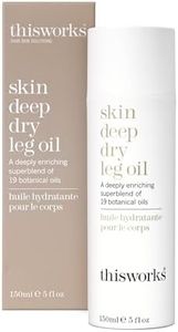 This Works Skin Deep Dry Leg Oil, 150 ml - Body Oil for Dry Skin - Nourishing Body Moisturiser Enriched with 19 Essentials Oils including Sandalwood, Jojoba, Coconut and Rose Oil for a Hydrating Glow