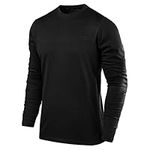 TCA Element Mens Workout Gym Clothing Long Sleeve Running Top For Men - Black Stealth, S