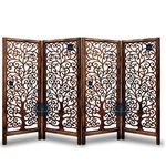 PINK CITY ARTS Wooden Room Partitions 4 Feet | Room Divider Screen Separator and Room Dividers 4 Wall Panels for Living Room/Bedroom/Office/Restaurant (LMO)