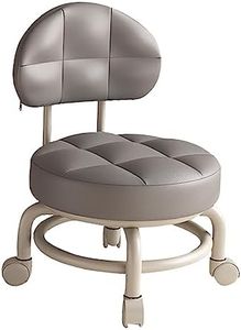 Generic Low Rolling Seat Pulley Stool Pedicure Stool Roller Seat Short Stool for Library Salon, Dark Gray