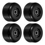 PATIKIL 54mm Skateboard Wheel with Bearings ABEC-9, 4 Pack Street Wheels for Skateboards Cruiser Wheel Replacement 85A, Black