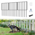 KYATE Garden Fence Animal Barrier, Dog Digging Fence 10 Pack 10.8ft(L) X 17inch(H), Rustproof Metal Border, Rabbits Blockers Ground Stakes Defense Fence for Outdoor Landscape Patio