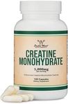 Creatine Pills 1,000mg Per Serving (120 Creatine Capsules) Micronized Creatine Monohydrate Powder with No Fillers, Vegan Safe, Non-GMO, Gluten Free (Non Stim Preworkout) by Double Wood