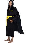 DC Comics Adult Batman Plush Fleece Hooded Costume Robe One Size