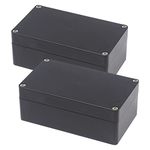 Junction Box, Zulkit Project Box IP65 Waterproof Outdoor Box ABS Plastic Electrical Boxes Electronic Enclosure Black 6.22 x 3.54 x 2.36 inch (158 x 90 x 60 mm)(Pack of 2)