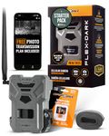 SPYPOINT Flex-Dark Starter Pack with SD Card - Cellular Trail Camera, 40MP Photos, 1080p Video + Sound, No-Glow Game Camera, Hunting Night Vision, Motion Activated,100ft Detection, No WiFi Needed