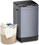 DEWEL 17.8 lbs Full Automatic Portable Washing Machine and Spin Combo | Top Load, 10 Wash Cycles, 24H Delay, Child Lock, 56dB Quiet, Auto Clean Tub, Compact Size for RV Apartment Dorm Tiny Home
