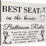 2 Pieces Funny Bathroom Wall Decor 