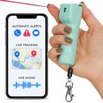 PLEGIUM SMART MINI Self Defence Spray Criminal Identifier (Mint Green) Alerts Contacts with Free Location Texts & Phone Calls