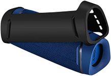 CrustPro Newest Outdoor Travel Silicone Case Cover with Strap Carabiner for Sony SRS-XB43 Portable Wireless Bluetooth Speaker (Black)