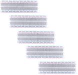 JESSINIE 5Pcs MB-102 Breadboard Transparent Breadboard with 830 Tie Points Solderless Breadboard Experimental Board Universal Board 165×55×10mm MB-102