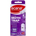 Acana Monitoring Moth Trap - Ideal for Protecting Clothes, Carpets & Soft Furnishings - Home & Surfaces - Traps Moths, Pheromone Technology - Harsh Chemical Free - Refillable