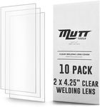 Mutt Tools 10 Pack of Clear Welding Lenses 2x4.25" – .04” Thick 2x4 Clear Welding Lens – Fits Most Standard Size Helmets, 2x4-1/4”