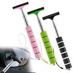 3Pcs Car Side Mirror Squeegee, Retractable Car Rearview Mirror Wiper, Car Rearview Mirror Wiper, Snow Brush & Ice Scraper, Portable Vehicle Interior Exterior Accessories